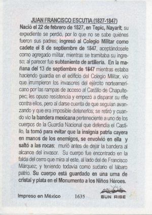 Biografia Juan Escutia Atras